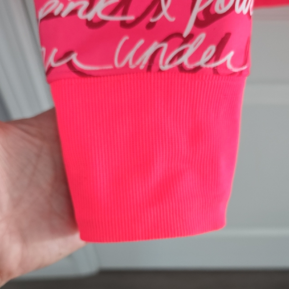 Under Armour Pink Script Print Pullover Sweater - image 4